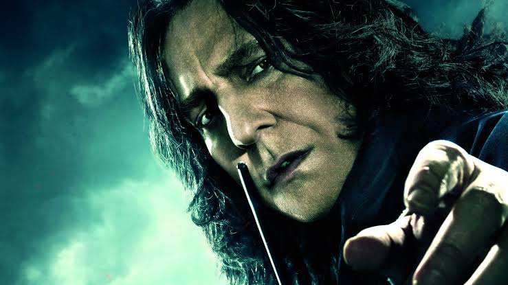 Severus Snape with doe Patronus in the Wizarding World timeline, famous wizard spy.