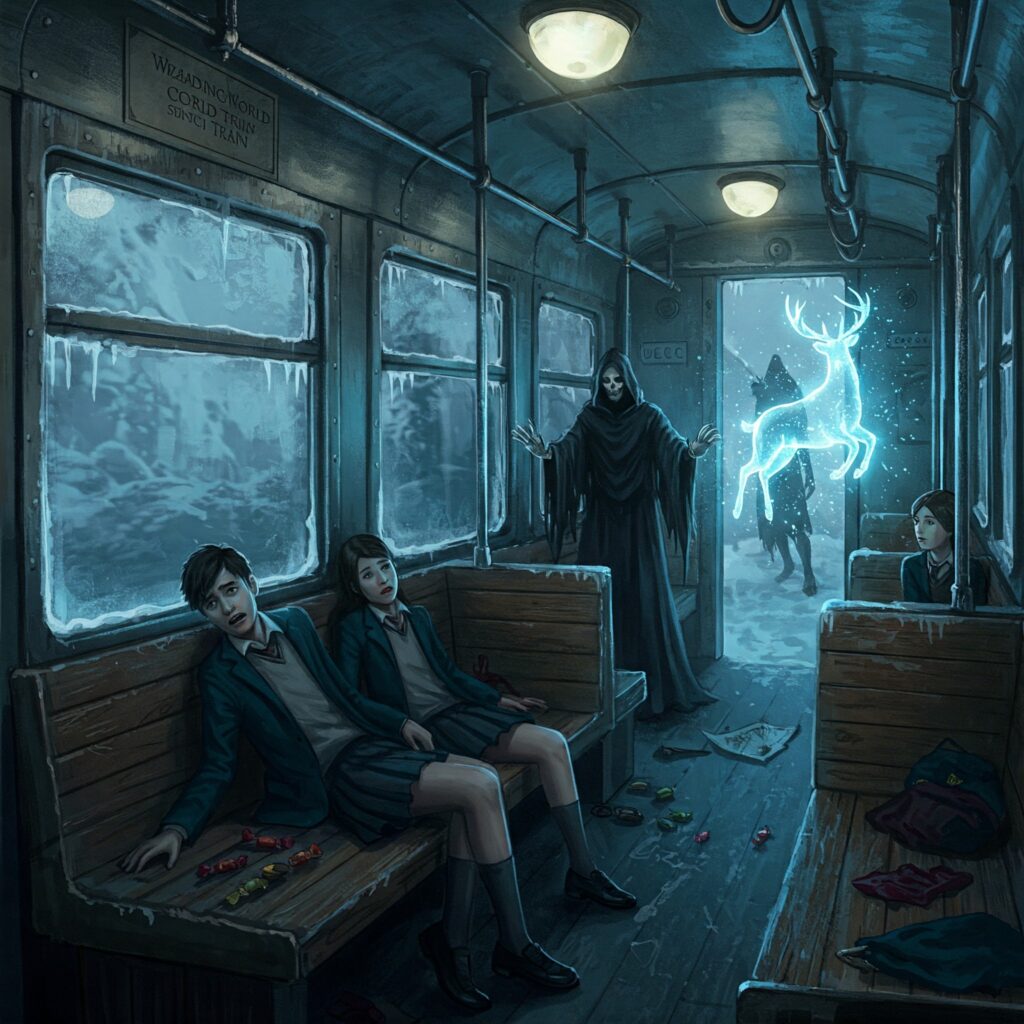 Hogwarts Express Dementor attack in book secrets terror.