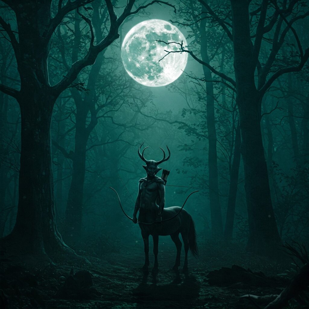 Forbidden Forest with centaur and Aragog in wizarding world.
