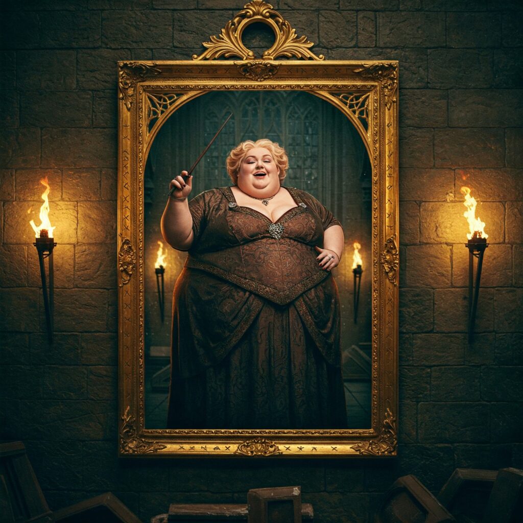 Hogwarts Portraits with talking paintings Fat Lady in magical art Hogwarts mysteries.
