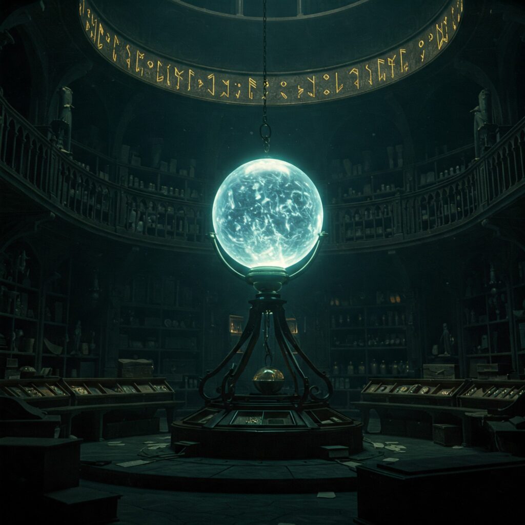 Harry Potter Prophecy orb in divination magic Department of Mysteries Harry Potter book secrets.