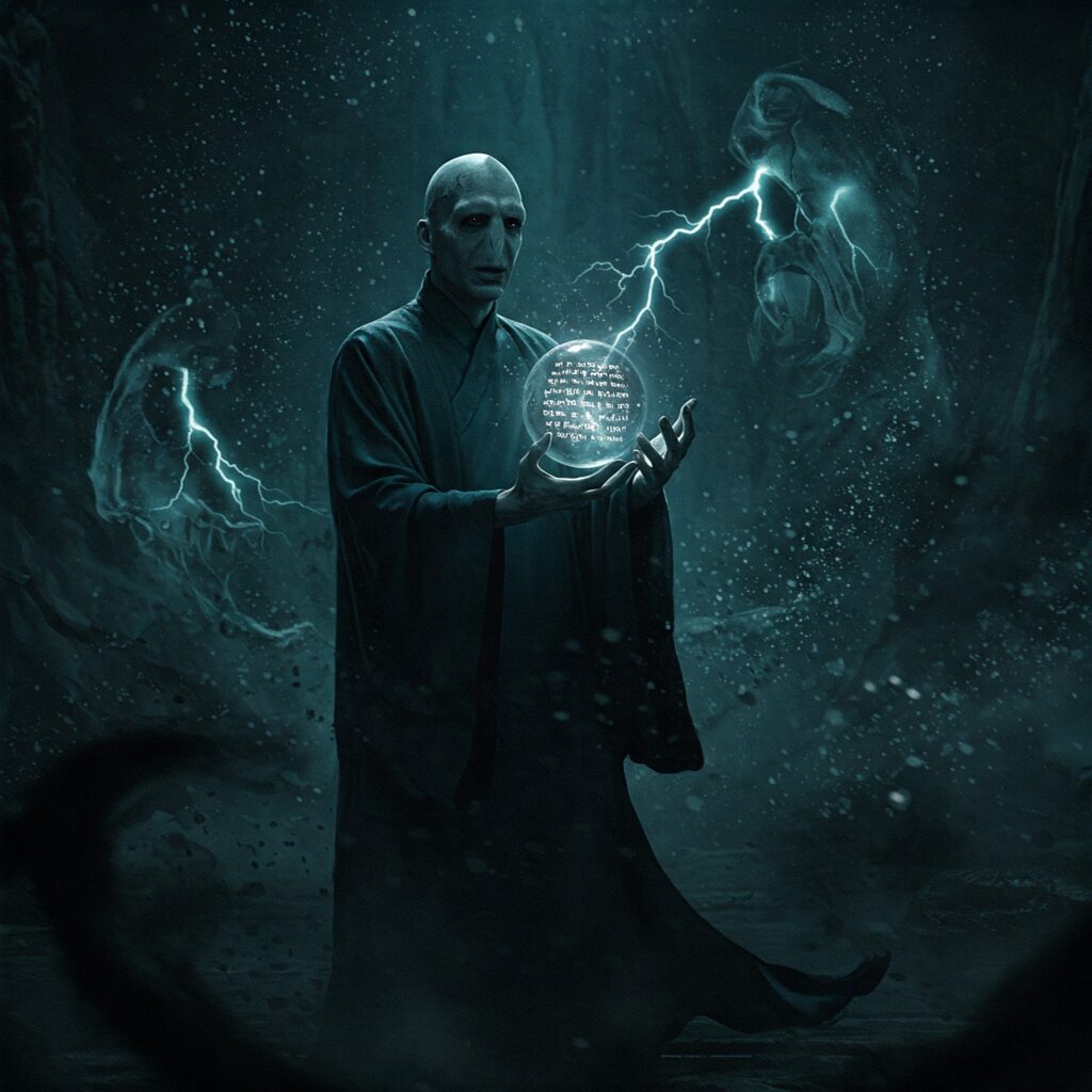 Harry Potter Prophecy Voldemort in divination magic Hogwarts mysteries Harry Potter book secrets.