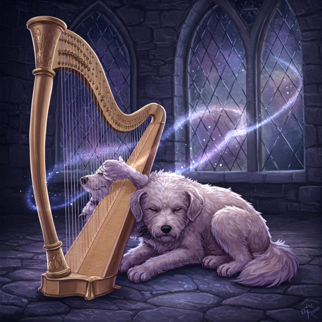 Wizarding World Music Hogwarts celestial harp magical music Harry Potter book secrets.