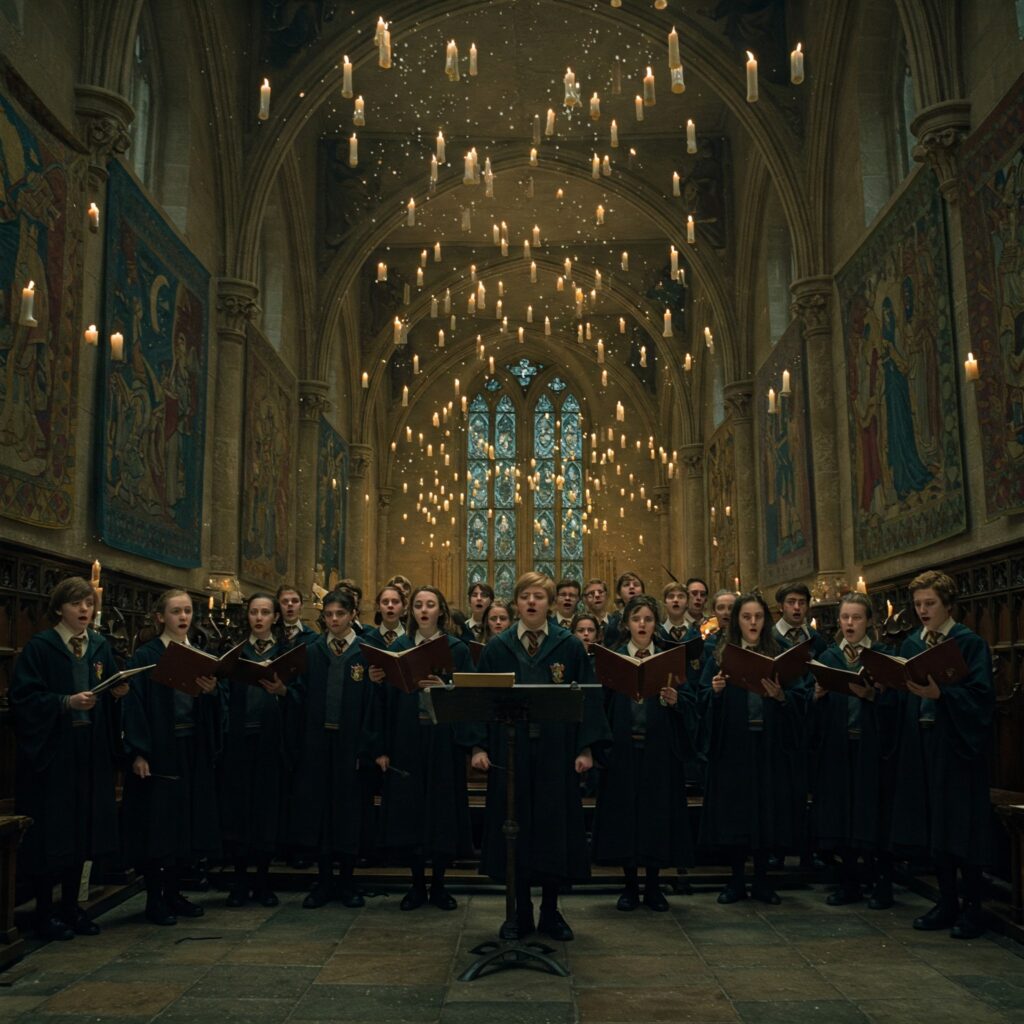 Wizarding World Music Hogwarts choir feast magical music Harry Potter book secrets.