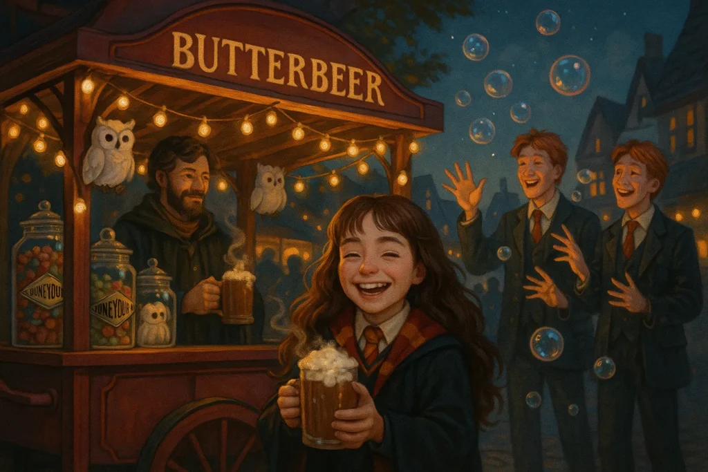Butterbeer stand at Muggle event celebrating Harry Potter holidays