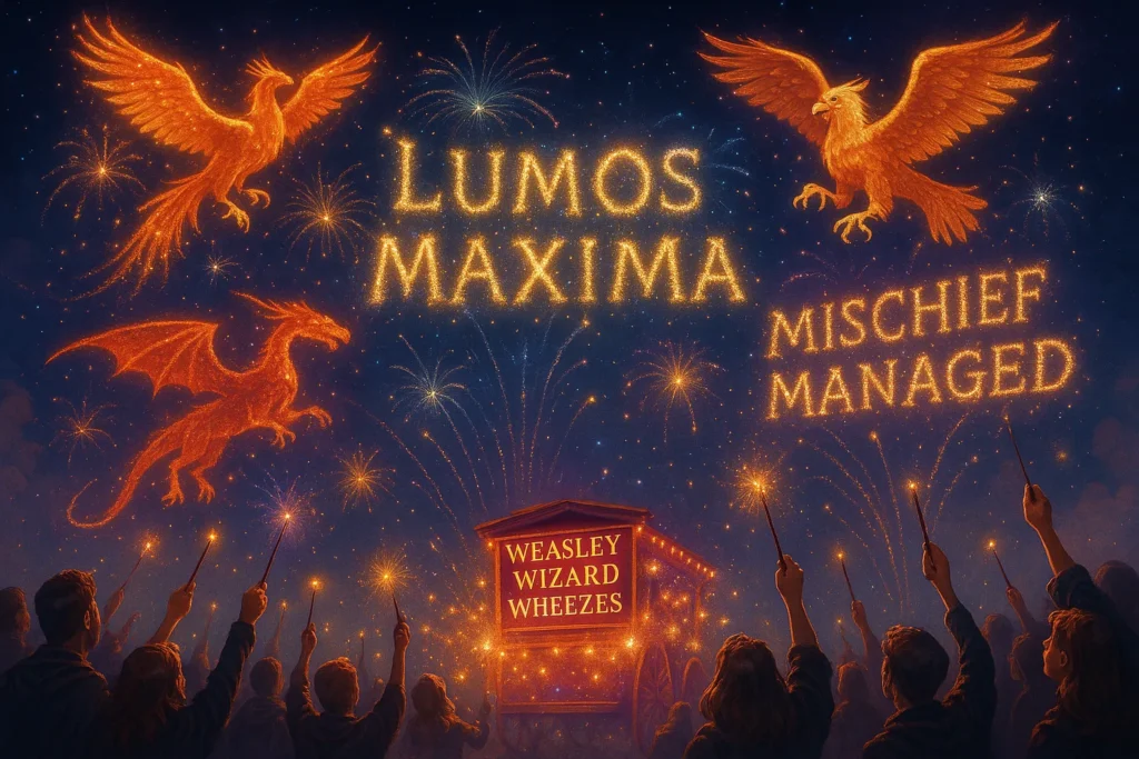 Harry Potter holidays magical fireworks by Fred and George fans