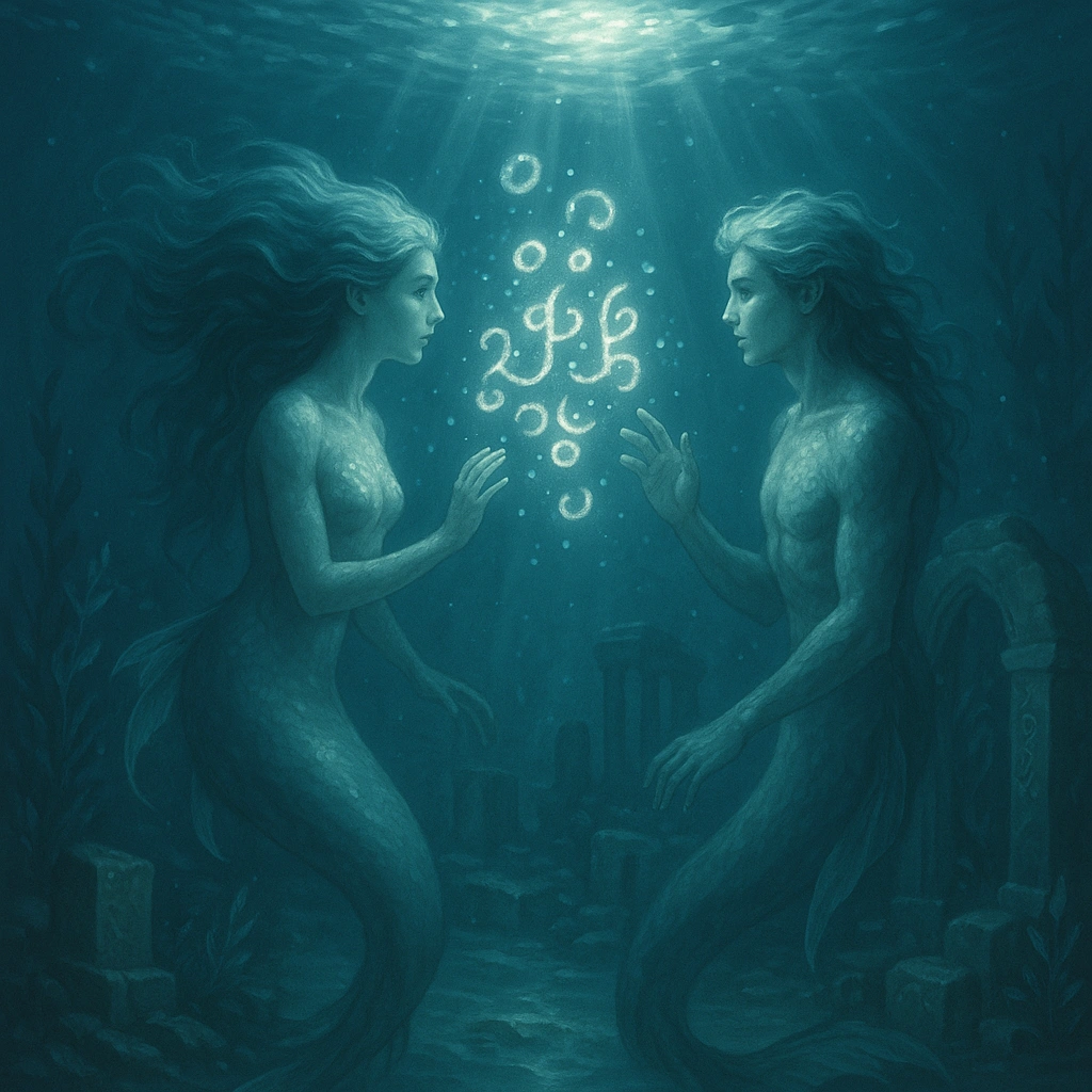 Mermaids speaking Mermish language from Harry Potter world