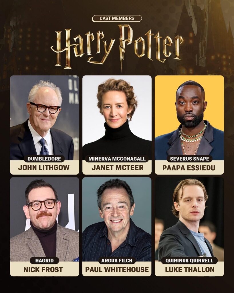 Harry Potter HBO series initial first confirmed cast was as above
