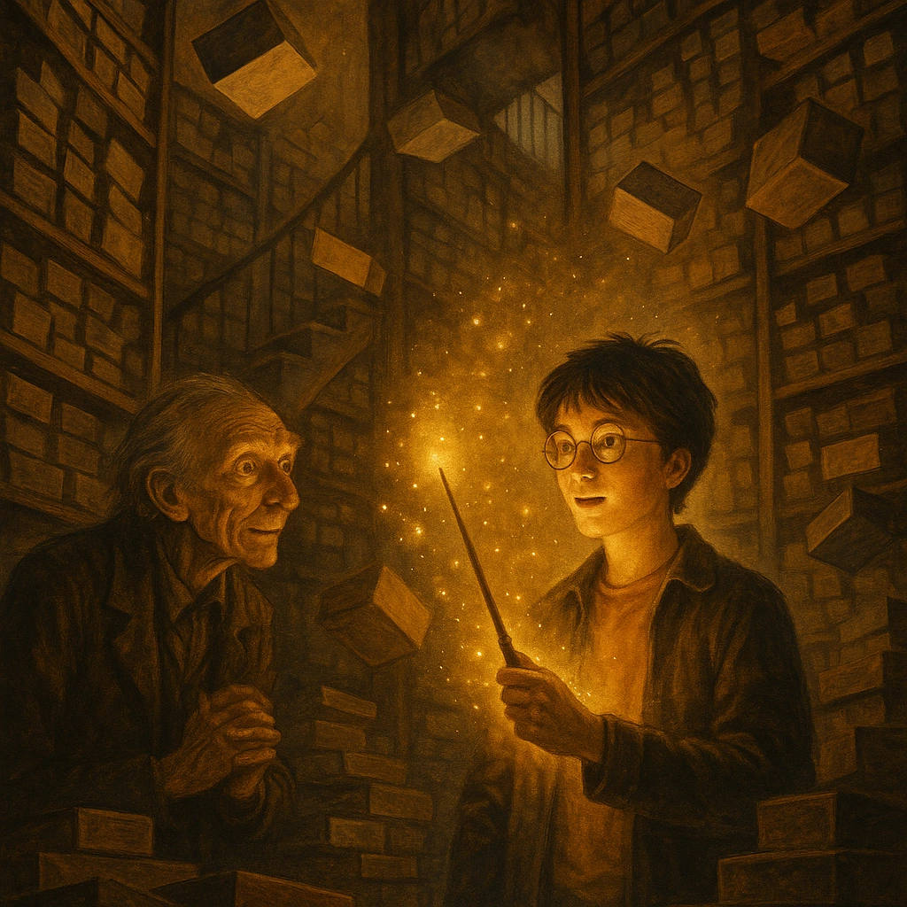 Harry Potter chosen by wand in Through the Brick Wall