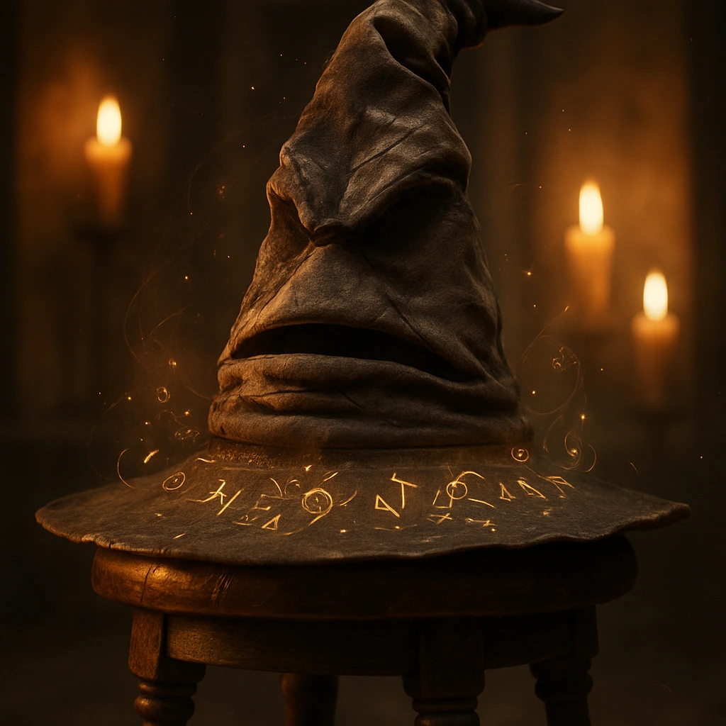 The Sorting Hat at Hogwarts after Sorting Ceremony.