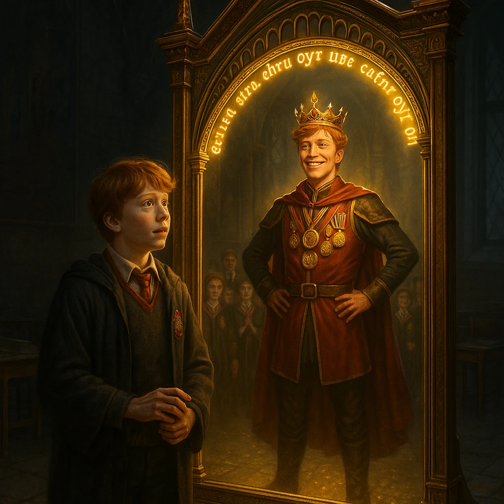Ron Weasley sees glory and recognition in the Mirror of Erised