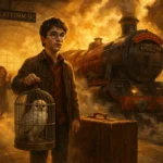 Harry Potter summer holidays begin as Harry stands on Platform Nine and Three-Quarters after his first year.